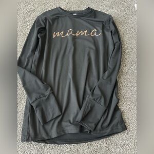 MAMA Cheetah Print Black Long Sleeve Woman Top